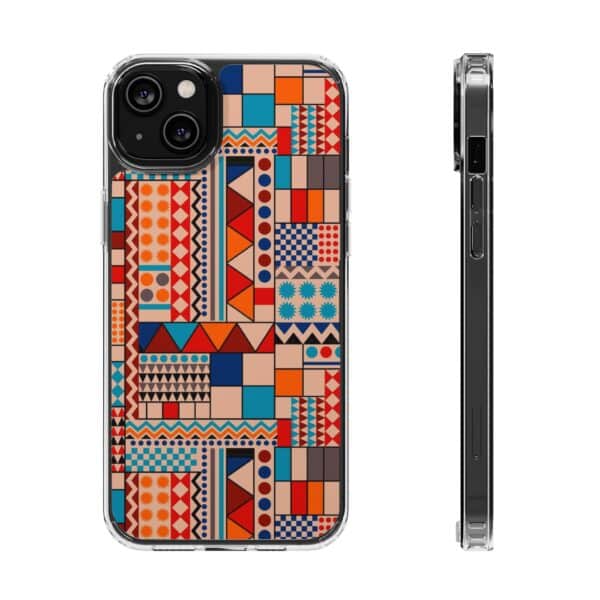 Patchwork Pattern Clear Cases For iPhone and Samsung - Image 60