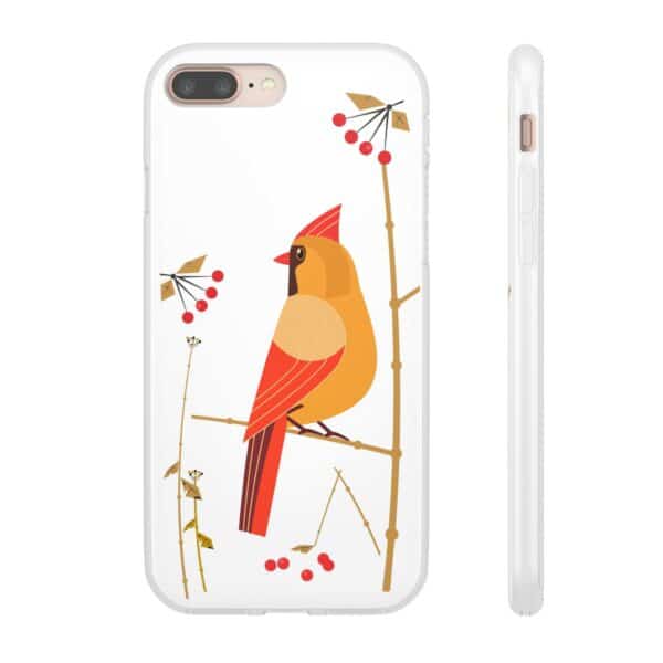 Red Cardinal Female On Flexi Cases Custom Phone Cases For iPhone and Samsung Series - Image 4