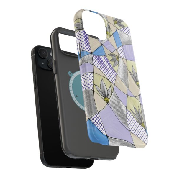 Wave Tiles | Floral Magnetic Tough Case for iPhone - Image 88