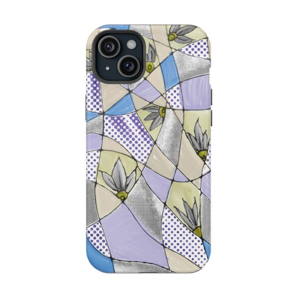 Wave Tiles | Floral Magnetic Tough Case for iPhone - Image 89