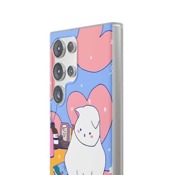 White Cat Flexi Cases For Samsung and iPhone - Image 250