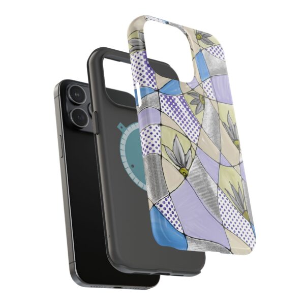 Wave Tiles | Floral Magnetic Tough Case for iPhone - Image 96