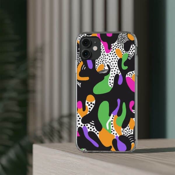 Colorful shapes Clear Cases For Samsung iPhone - Image 36