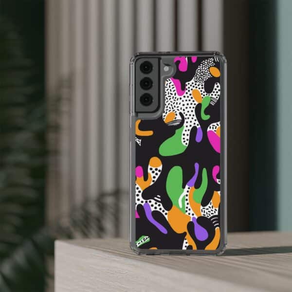 Colorful shapes Clear Cases For Samsung iPhone - Image 15