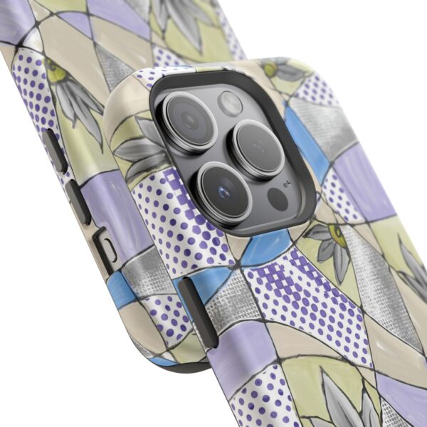 Wave Tiles | Floral Magnetic Tough Case for iPhone - Image 82