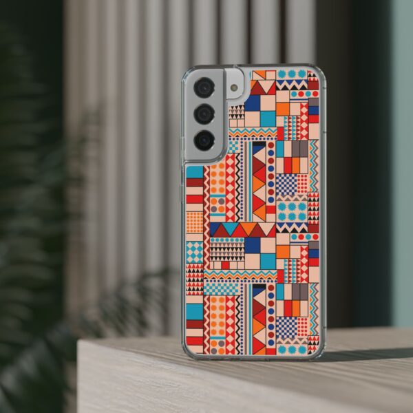 Patchwork Pattern Clear Cases For iPhone and Samsung - Image 48