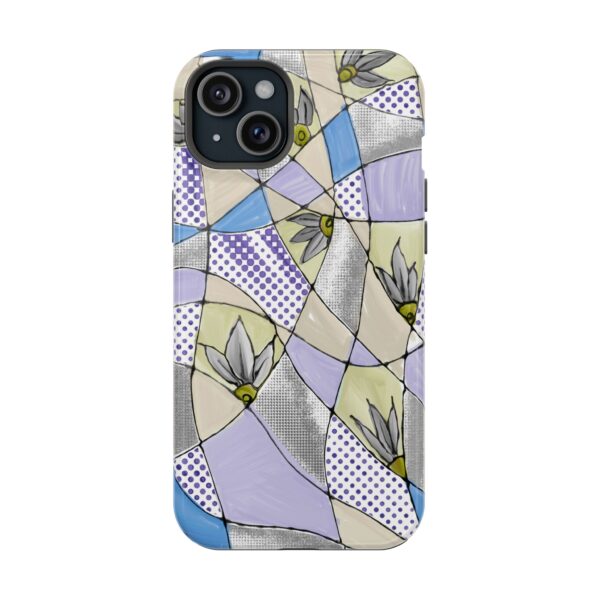 Wave Tiles | Floral Magnetic Tough Case for iPhone - Image 85