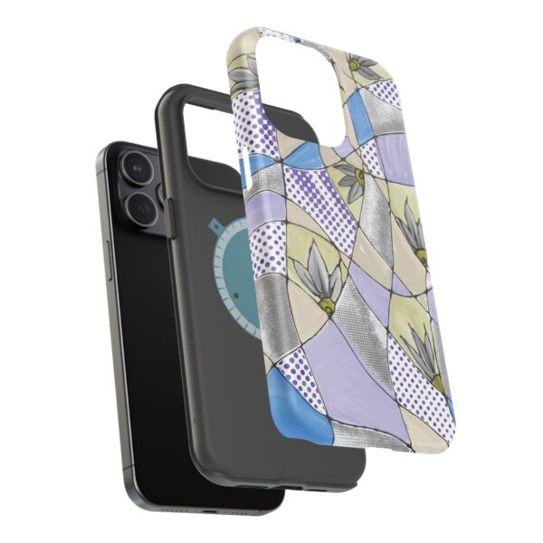 Wave Tiles | Floral Magnetic Tough Case for iPhone - Image 100