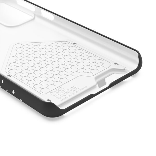 Rounded Shapes With Black Background On Phone Case With Card Holder - Image 71