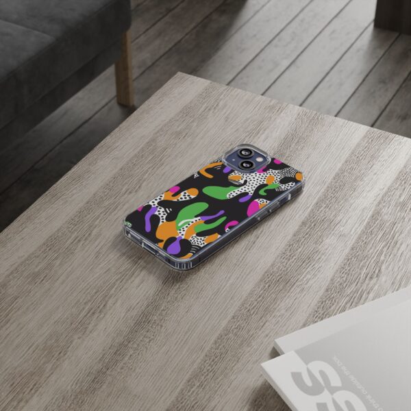 Colorful shapes Clear Cases For Samsung iPhone - Image 2