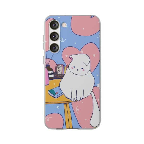 White Cat Flexi Cases For Samsung and iPhone - Image 245