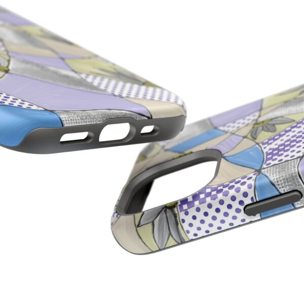 Wave Tiles | Floral Magnetic Tough Case for iPhone - Image 75