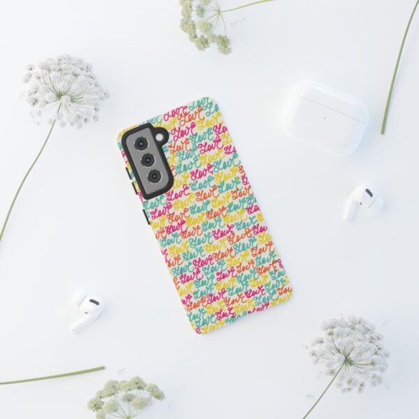 Colorful Love Letters Tough Cases Custom Phone Cases For iPhone Google Pixel and Samsung Series - Image 56