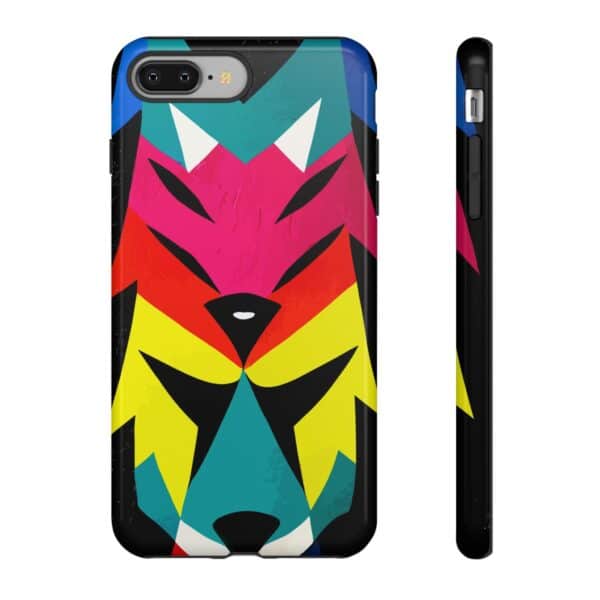 Rainbow Designs Wolf Head On Tough Cases Custom Phone Cases For iPhone Google Pixel and Samsung Series - Image 3