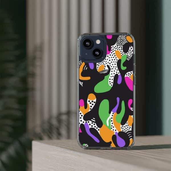 Colorful shapes Clear Cases For Samsung iPhone - Image 3