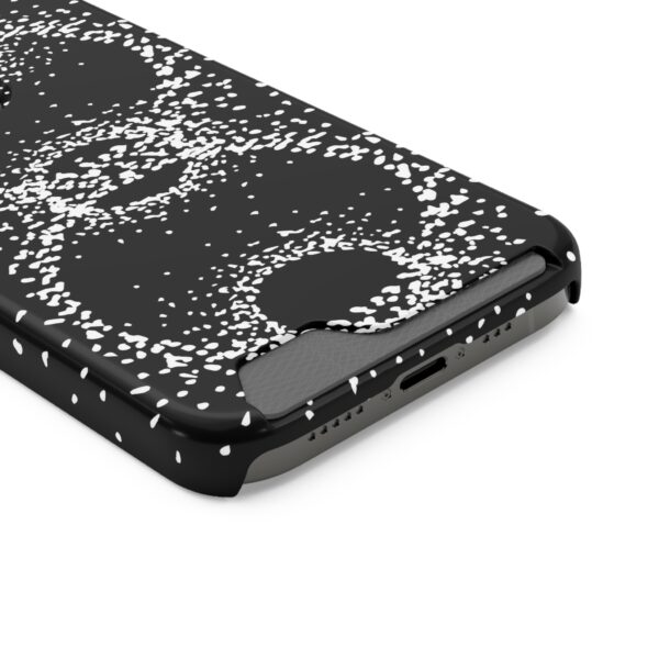Rounded Shapes With Black Background On Phone Case With Card Holder - Image 122
