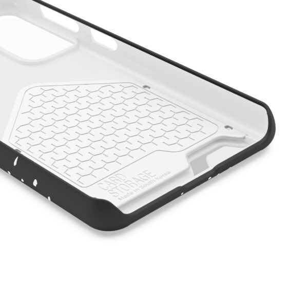 Rounded Shapes With Black Background On Phone Case With Card Holder - Image 143