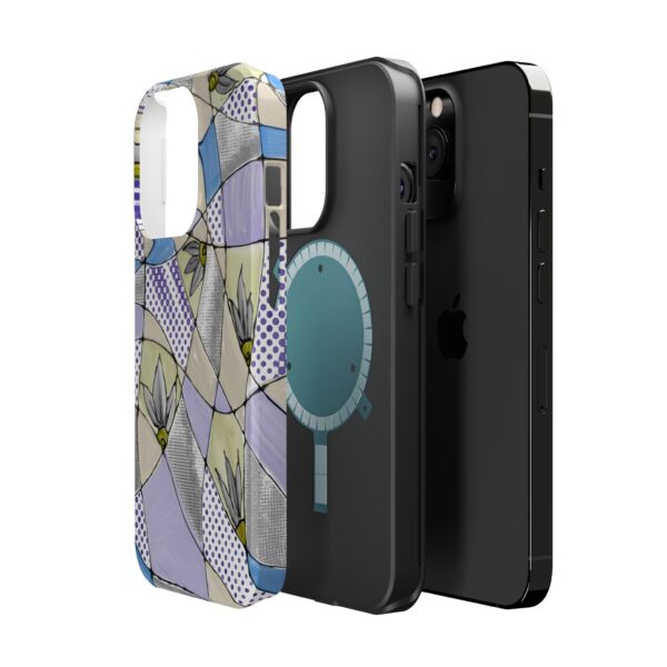 Wave Tiles | Floral Magnetic Tough Case for iPhone - Image 54