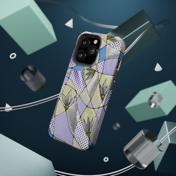 Wave Tiles | Floral Magnetic Tough Case for iPhone - Image 59