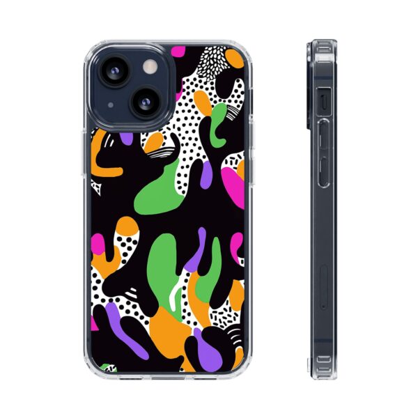 Colorful shapes Clear Cases For Samsung iPhone - Image 4