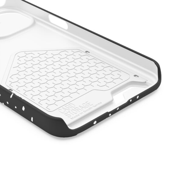 Rounded Shapes With Black Background On Phone Case With Card Holder - Image 111