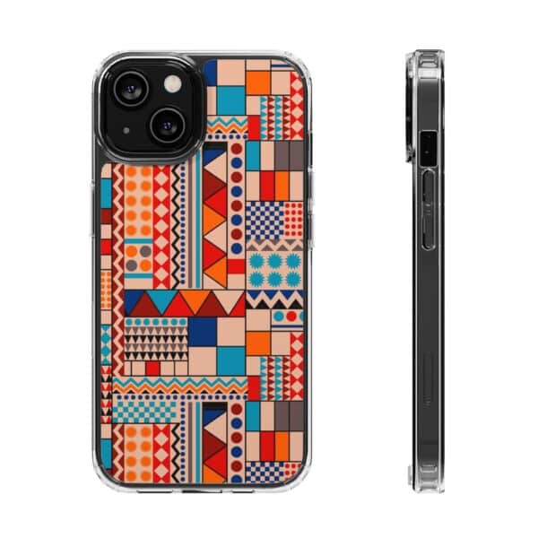 Patchwork Pattern Clear Cases For iPhone and Samsung - Image 52