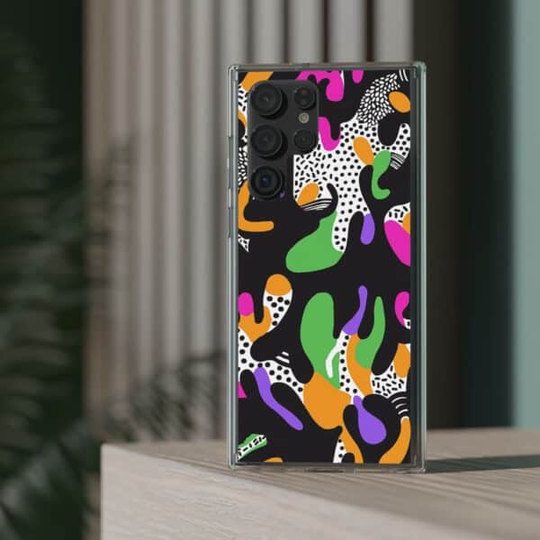 Colorful shapes Clear Cases For Samsung iPhone - Image 51