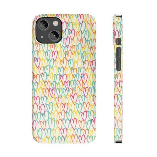 Colorful Hearts On Slim Phone Cases Case-Mate Custom Phone Cases For iPhone and Samsung Series - Image 50