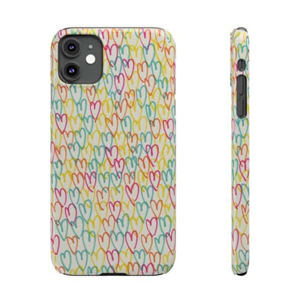 Colorful Hearts On Slim Phone Cases Case-Mate Custom Phone Cases For iPhone and Samsung Series - Image 10