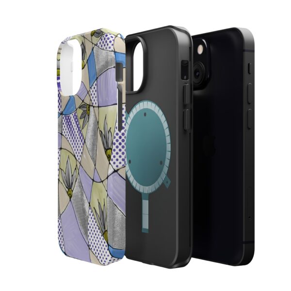 Wave Tiles | Floral Magnetic Tough Case for iPhone - Image 50