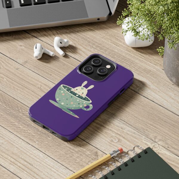 Cute Bunny in a Coffee Cup On Tough Phone Cases, Case-Mate Custom Phone Case For iPhone Series - Image 57