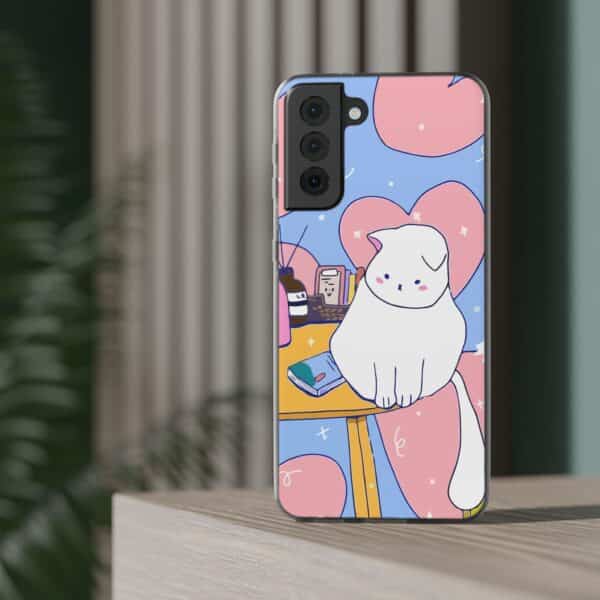 White Cat Flexi Cases For Samsung and iPhone - Image 170