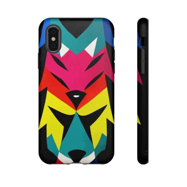 Rainbow Designs Wolf Head On Tough Cases Custom Phone Cases For iPhone Google Pixel and Samsung Series - Image 6