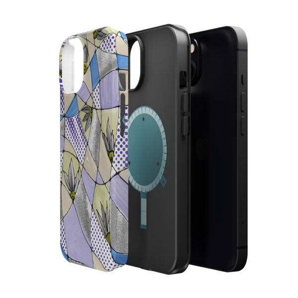 Wave Tiles | Floral Magnetic Tough Case for iPhone - Image 42