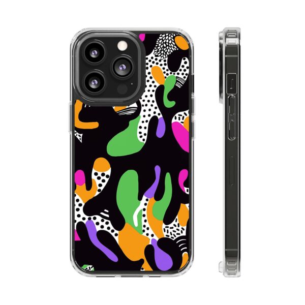 Colorful shapes Clear Cases For Samsung iPhone - Image 7