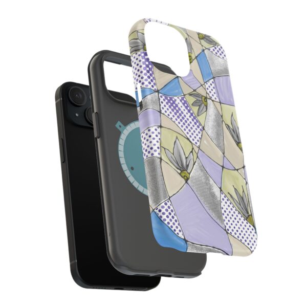 Wave Tiles | Floral Magnetic Tough Case for iPhone - Image 76