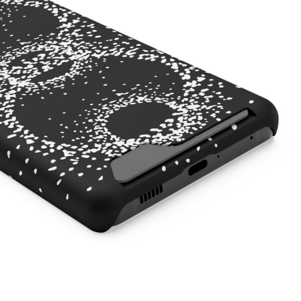 Rounded Shapes With Black Background On Phone Case With Card Holder - Image 78
