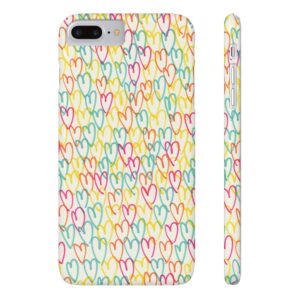 Colorful Hearts On Slim Phone Cases Case-Mate Custom Phone Cases For iPhone and Samsung Series