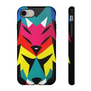 Rainbow Designs Wolf Head On Tough Cases Custom Phone Cases For iPhone Google Pixel and Samsung Series