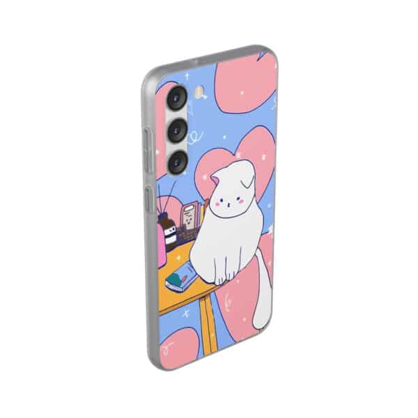 White Cat Flexi Cases For Samsung and iPhone - Image 219