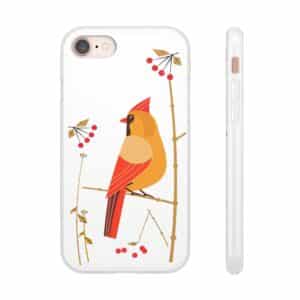 Red Cardinal Female On Flexi Cases Custom Phone Cases For iPhone and Samsung Series