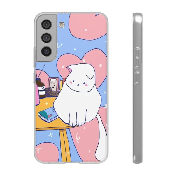 White Cat Flexi Cases For Samsung and iPhone - Image 191