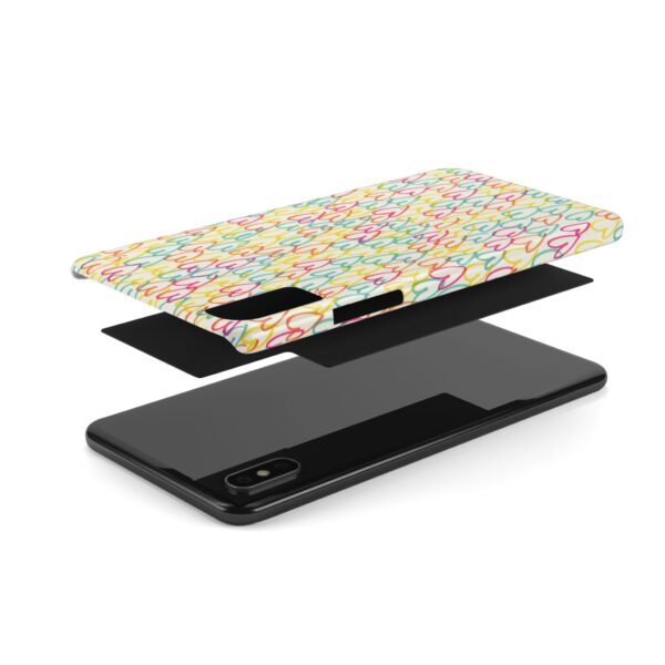 Colorful Hearts On Slim Phone Cases Case-Mate Custom Phone Cases For iPhone and Samsung Series - Image 5