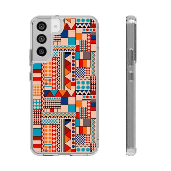 Patchwork Pattern Clear Cases For iPhone and Samsung - Image 46