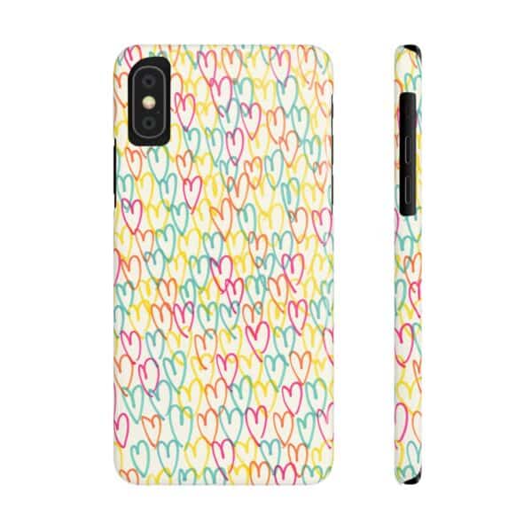 Colorful Hearts On Slim Phone Cases Case-Mate Custom Phone Cases For iPhone and Samsung Series - Image 7