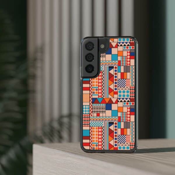 Patchwork Pattern Clear Cases For iPhone and Samsung - Image 45