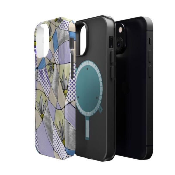 Wave Tiles | Floral Magnetic Tough Case for iPhone - Image 46