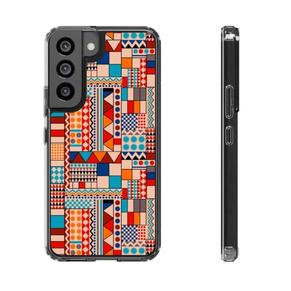 Patchwork Pattern Clear Cases For iPhone and Samsung - Image 43