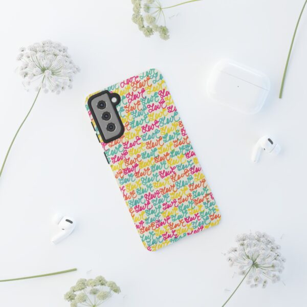 Colorful Love Letters Tough Cases Custom Phone Cases For iPhone Google Pixel and Samsung Series - Image 62