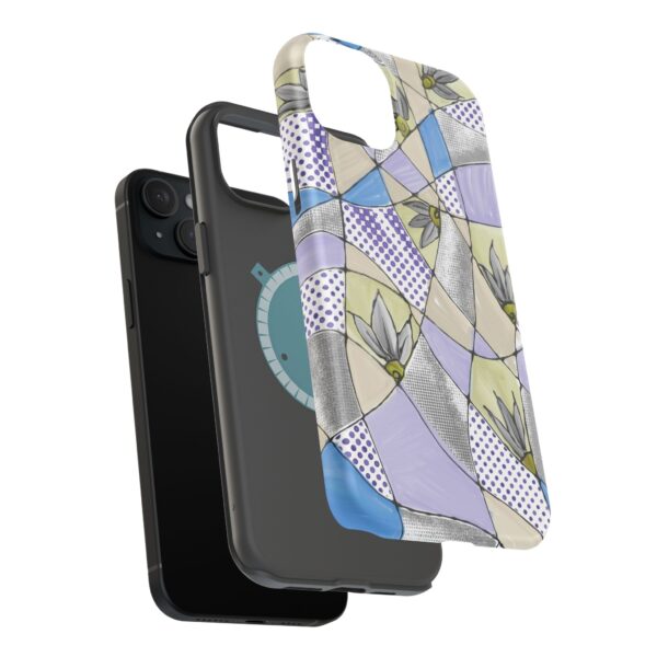 Wave Tiles | Floral Magnetic Tough Case for iPhone - Image 92